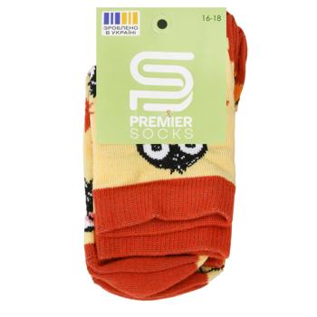Набір шкарпеток дитячих Premier Socks Пінгвінчики р.16-18 жовтий 2 пари