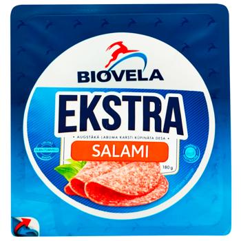 Biovela Salami Extra Semi Smoked Sliced Sausage 180g - buy, prices for Supermarket "Kharkiv" - photo 3