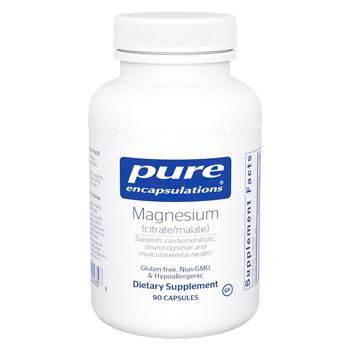 Магній цитрат / малат, Magnesium (citrate / malate), Pure Encapsulations, 90 капсул