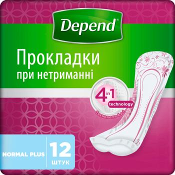 Depend Normal Plus Urological Pads 12pcs - buy, prices for Ideal - photo 1