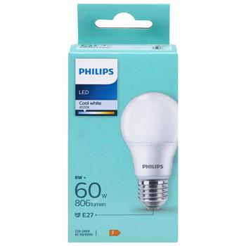 Лампа LED Philips 60W A60 E27 CW 230V FRND1PF/6DISC 4000К - купить, цены на КОСМОС - фото 3