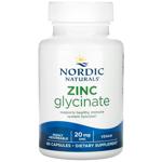 Глицинат цинка, Zinc Glycinate, Nordic Naturals, 20 мг, 60 капсул