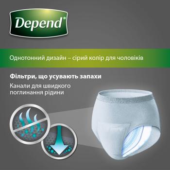 Depend Absorbent Underwear for Men L/XL 9pcs - buy, prices for COSMOS - photo 2