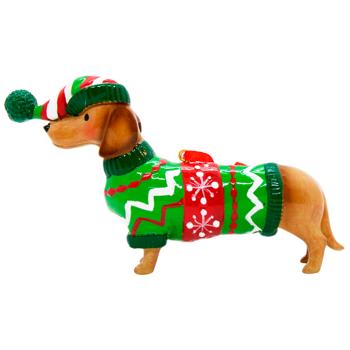 Декоративна підвісна фігурка Такса у светрі 12.8см 208-313 BONADI 1 шт - купити, ціни на WINETIME - фото 1