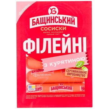 Сосиски Бащинский Филейные вареные первый сорт 270г - купить, цены на Auchan - фото 1