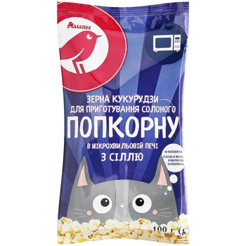 Auchan Salted Popcorn for Microwave Oven 100g
