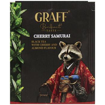 Чай чорний Graff Cherry Samurai з ароматом вишні та мигдалю 1,5г - купити, ціни на Auchan - фото 1