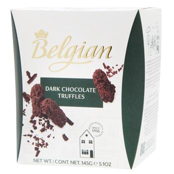 Цукерки Belgian Трюфельні з чорного шоколаду 145г