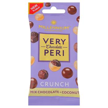 Millennium Very Peri Crunch Dragee in Milk and White Chocolate with Coconut 30g