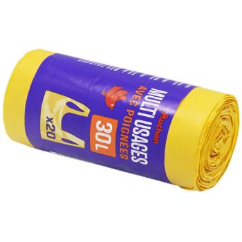 Auchan Garbage Bags with Handles 30l 20pcs - buy, prices for Auchan - photo 1