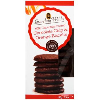 Печенье Grandma Wild's с шоколадной крошкой и апельсином покрытое молочным шоколадом 150г - купить, цены на WINETIME - фото 2