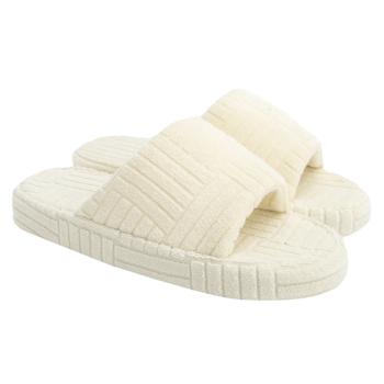 Капці домашні Twins HS жіночі махрові на платформі р.36-37 молочний - купити, ціни на - фото 2