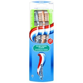 Aquafresh In Between Clean Medium Toothbrush 2+1 3pcs - buy, prices for Za Raz - photo 3