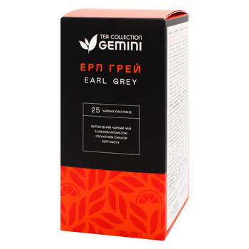 Чай черный Gemini Эрл Грей с бергамотом 2г*25шт - купить, цены на Auchan - фото 1