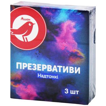Презервативи Auchan надтонкі 3шт
