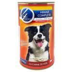 Корм д/собак 4DOG 1240г яловичина з/б (Румунія)И995