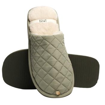 Twins HS-LUX Men's Quilted Slippers s.42-43 Khaki