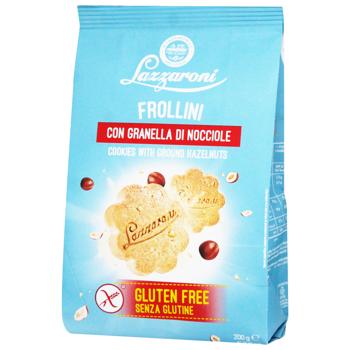 Печ. Lazzaroni 200г пісоч.безглютен.глазур. фундук(Італія) - купить, цены на КОСМОС - фото 1