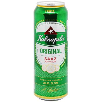 Пиво Kalnapilis Original світле 5% 0,568л - купити, ціни на Епіцентр FOOD - фото 1