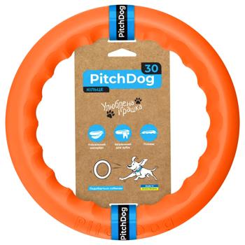 Игрушка для собак PitchDog Кольцо для апортировки 28см оранжевый - купить, цены на MasterZoo - фото 1