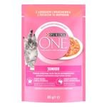 Корм вологий Purina One Junior з лососем та морквою для кошенят 85г