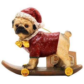 Декоративна підвіска Мопс на скейті 12*4.5*9.5см K07-592 BONADI 1 шт - купить, цены на WINETIME - фото 1