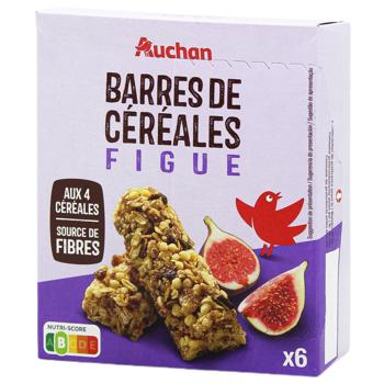 Auchan Cereal Bars with Figs 126g - buy, prices for - photo 1