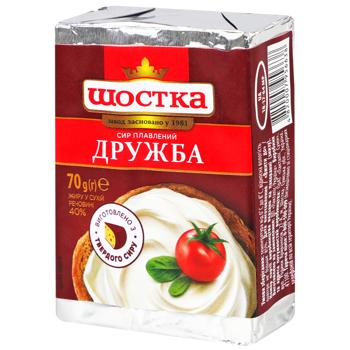 Shostka Druzhba Processed Cheese 40% 70g - buy, prices for ULTRAMARKET - photo 1