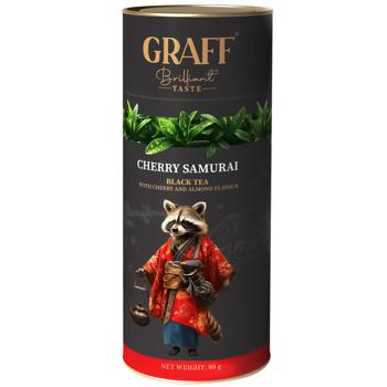 Graff Cherry Samurai Black Leaf Tea with Cherry and Almond Flavor 80g