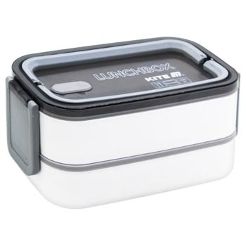 Kite White Double Lunch Box with Cutlery 1.4l - buy, prices for - photo 2