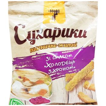 7 Wheat Croutons with Jellied Meat and Horseradish Flavor 90g - buy, prices for Tavria V - photo 1