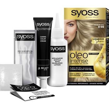 Крем-фарба Syoss Oleo Intense 8-05 Бежевий блонд без аміаку 115мл - купити, ціни на - фото 6