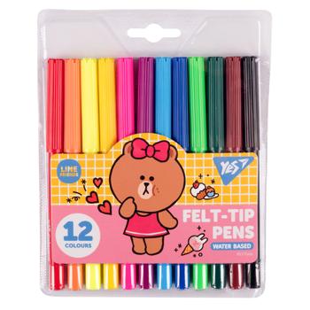 Фломастеры Yes Line Friends 12 цветов