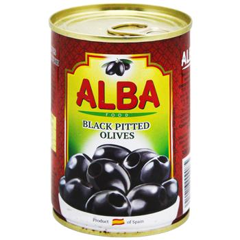 Alba Food Pitted Black Olives 300ml - buy, prices for Ideal - photo 1
