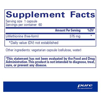 Pure Encapsulations L-Methionine 60 capsules - buy, prices for Biotus - photo 2