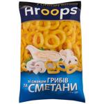 Снеки кукурузные Hroops со вкусом грибов и сметаны 50г