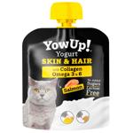 Лакомство для кошек YowUp! Skin & Hair Йогурт с лососем, куркумой и коллагеном для здоровья кожи и шерсти 85г