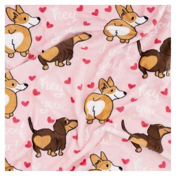 Плед Ardesto Flannel Песики з сердечками 160*200см - купити, ціни на - фото 3