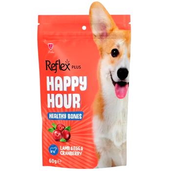 Reflex Plus Happy Hour Healthy Bones ласощі для собак 60 г - ягня, яйця та журавлина - купити, ціни на MasterZoo - фото 1