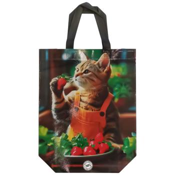 Еко-сумка Auchan ламінована спанбонд 29х33х10см в асортименті - купити, ціни на Auchan - фото 2