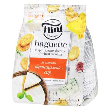 Сухарики Flint Baguette пшеничные со вкусом французского сыра 100г
