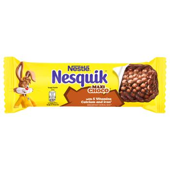 Батончик Nesquik Maxi Choco з цільними злаками та шоколадом 25г - купити, ціни на КОСМОС - фото 1