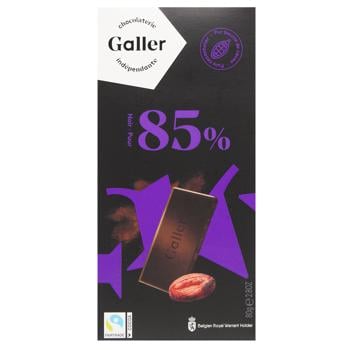 Galler Black Chocolate 85% 80g - buy, prices for WINETIME - photo 1