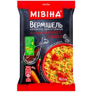 MIVINA® Spicy Vermicelli with Chicken Broth Flavor with Vegetables and Herbs 59.2g - buy, prices for MasterZoo - photo 1