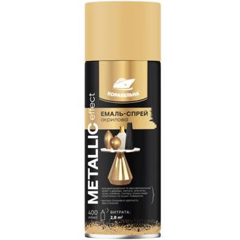 Korabelna Metallic Effect Acrylic Spray Enamel 400ml RAL 1036 Pearl-Gold - buy, prices for Auchan - photo 1