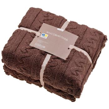 Homeline Jacquard Fleece Plaid 150х195cm Dark Chocolate
