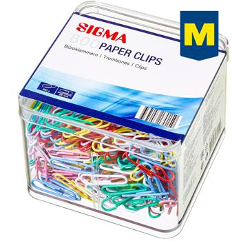 Sigma Color paper clips 800pcs 28mm