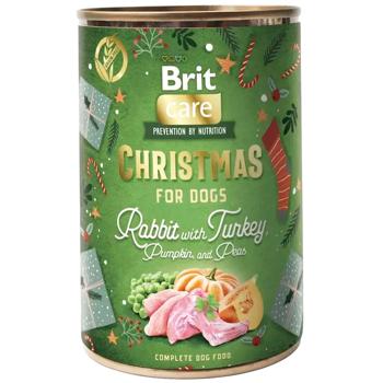 Brit Mono Protein Christmas вологий корм для собак 400 г - кролик - купить, цены на MasterZoo - фото 1