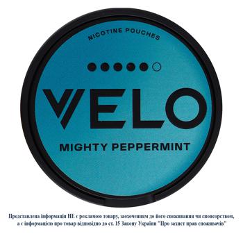 Паучи никотиносодержащие Velo Mighty Peppermint интенсивный 20шт - купить, цены на NOVUS - фото 2