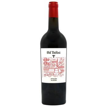 Вино Old Tbilisi Алазані червоне напівсолодке 12% 0,75л - купити, ціни на Чудо Маркет - фото 1